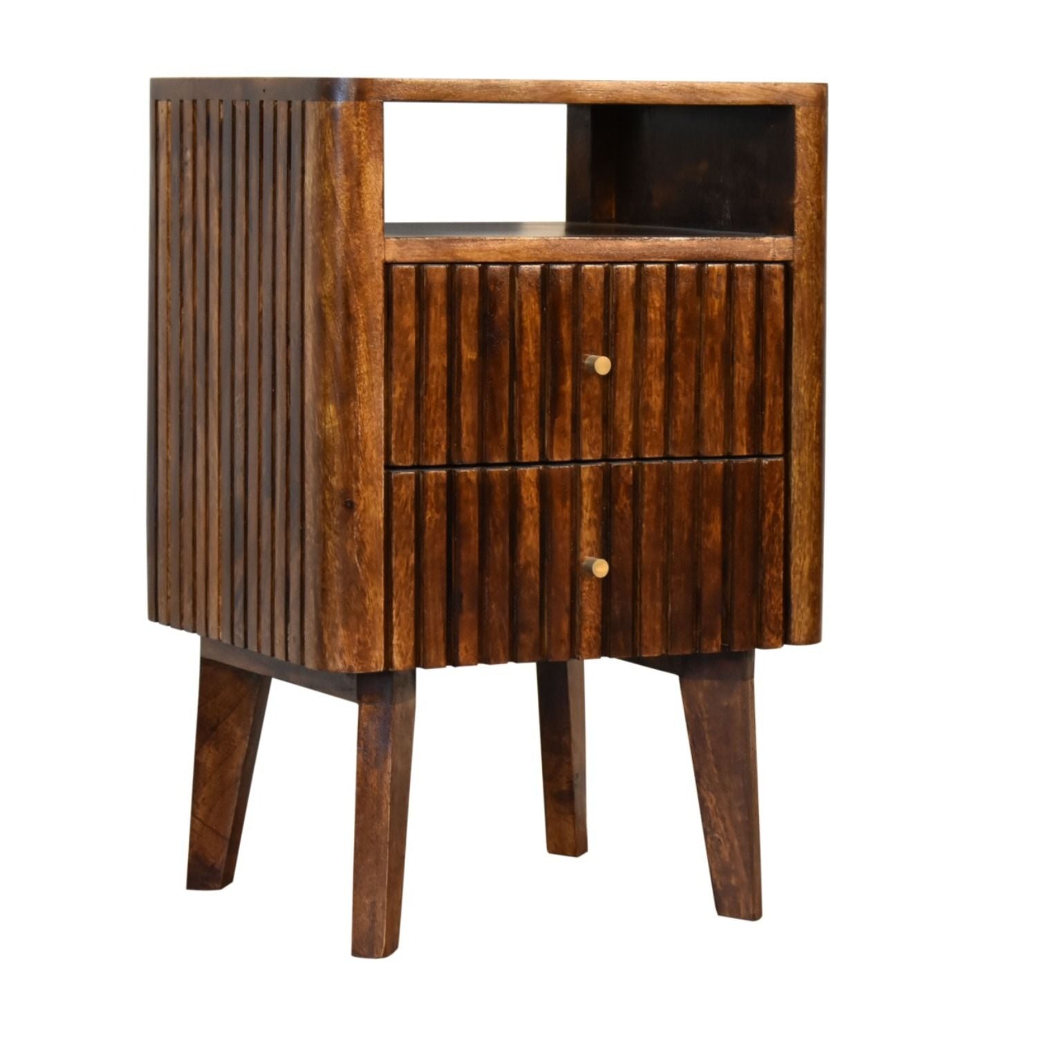 Reeve - Nightstand, 2 Drawers - Chestnut