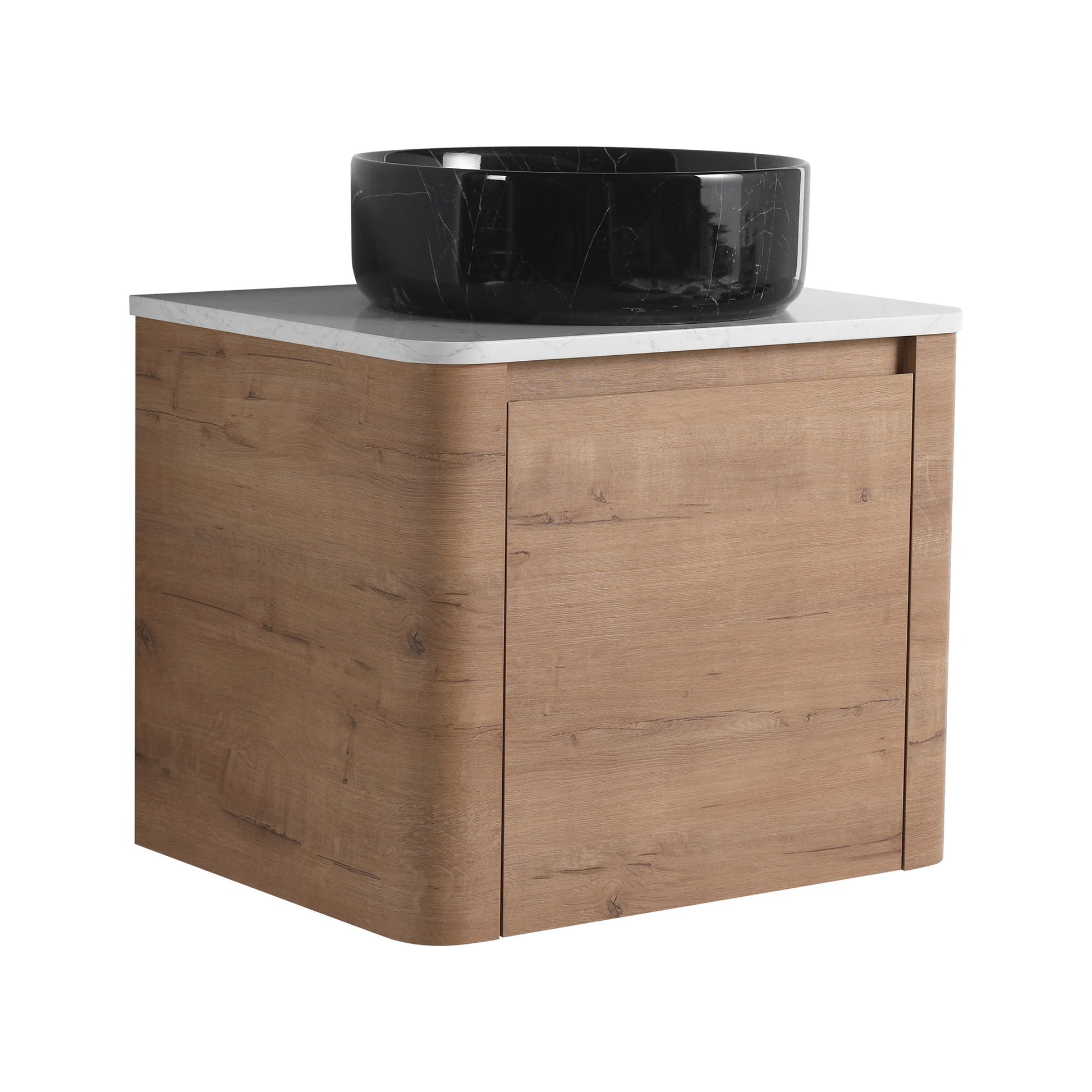 Wall Mounted Bathroom Vanity With Art Sink & 1 Soft Close Door