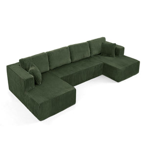Modern Minimalist U - Shape Modular Sectional Sofa