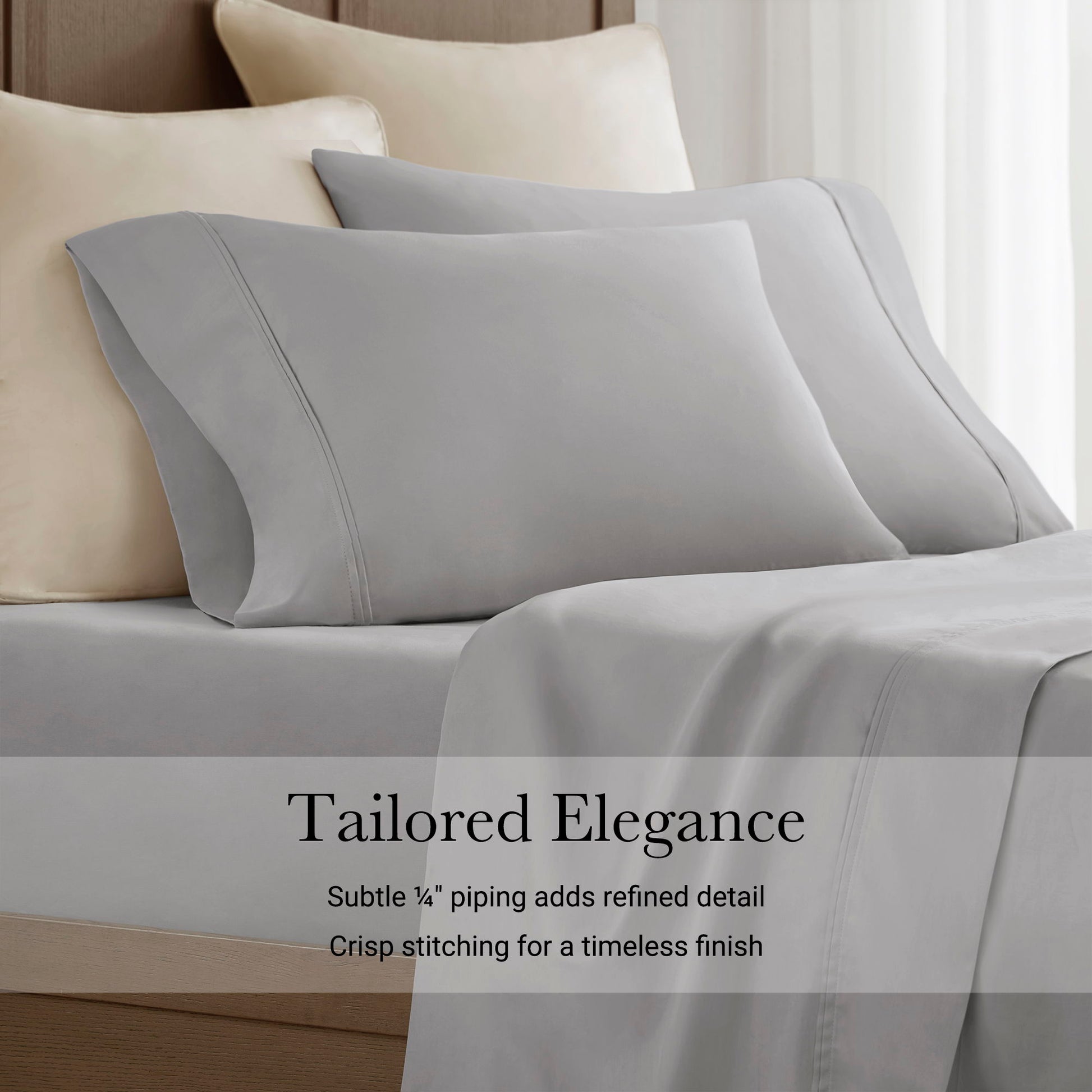 Standard Sateen Pillowcase Set - Gray