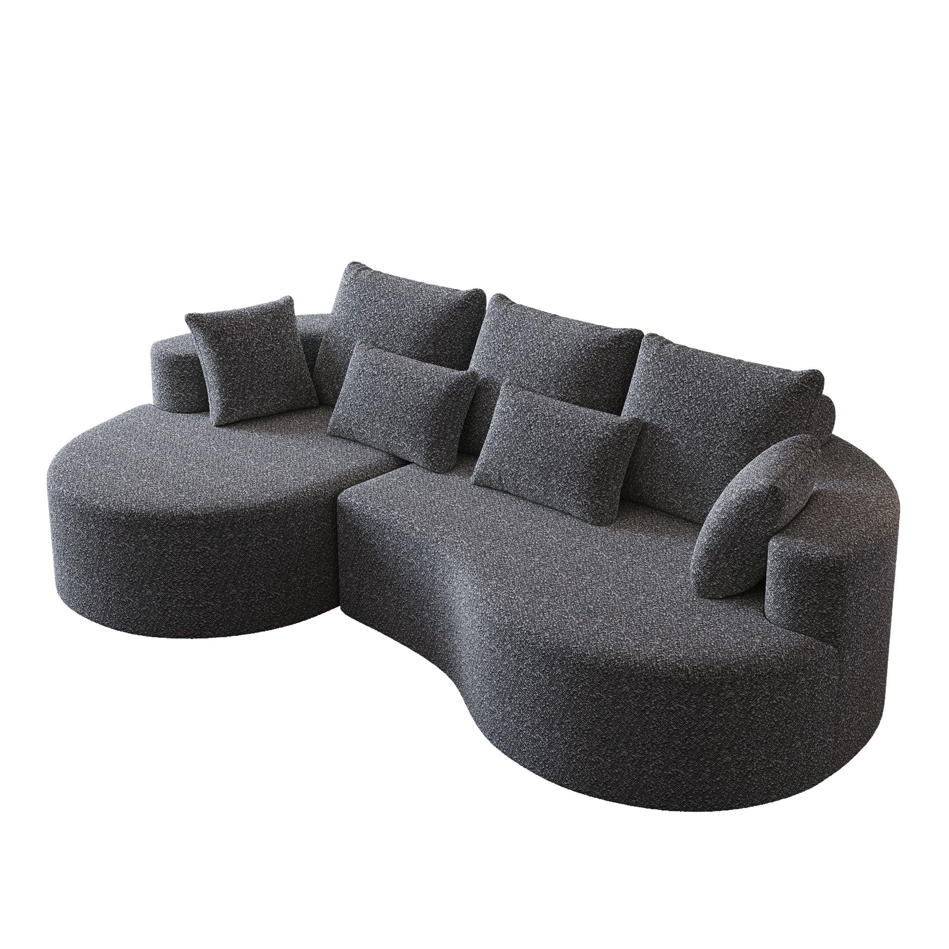 Curved Oversized Sectional Sofa With Extra Deep Seat
