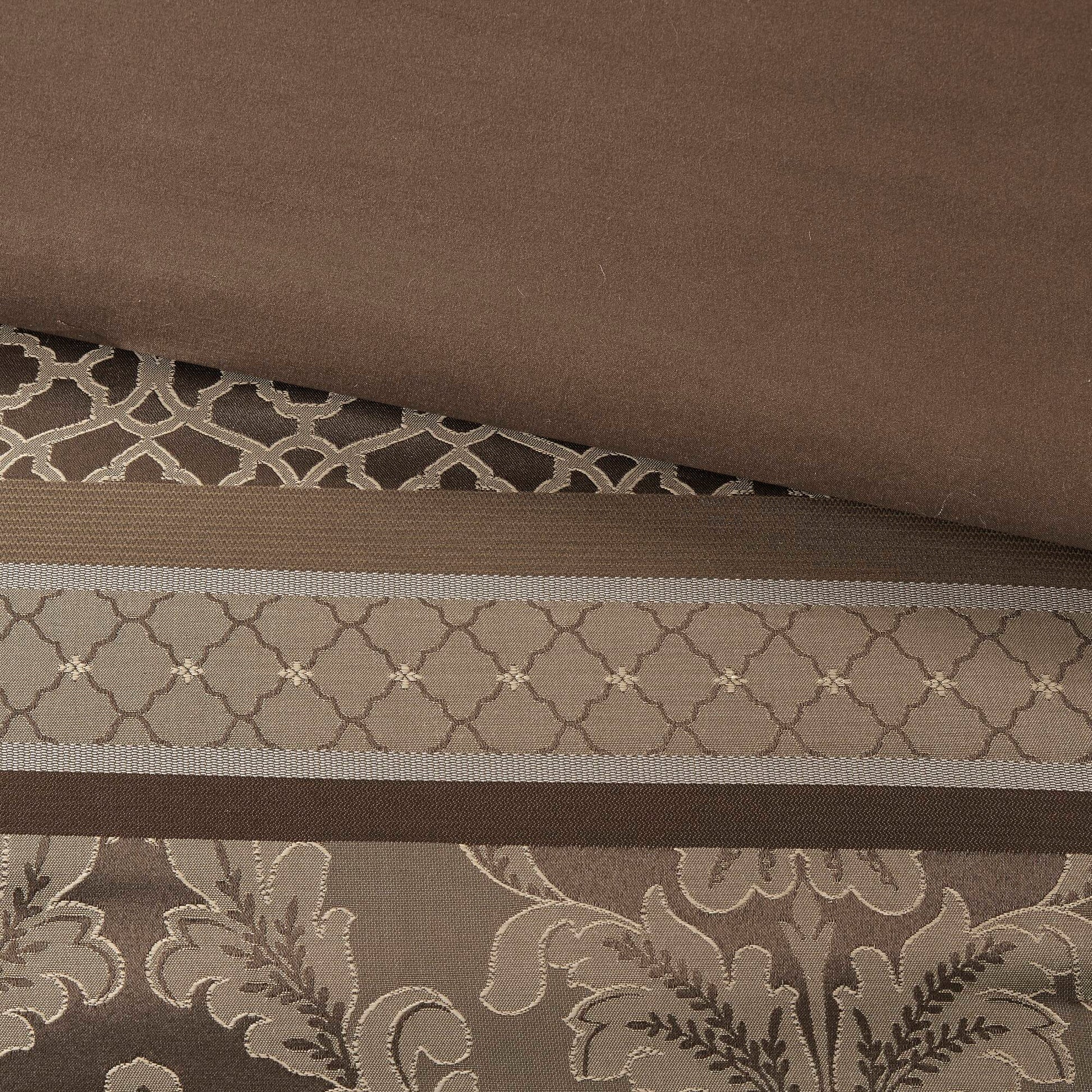 Bellagio - Queen 7 Piece Comforter Set - Brown / Gold