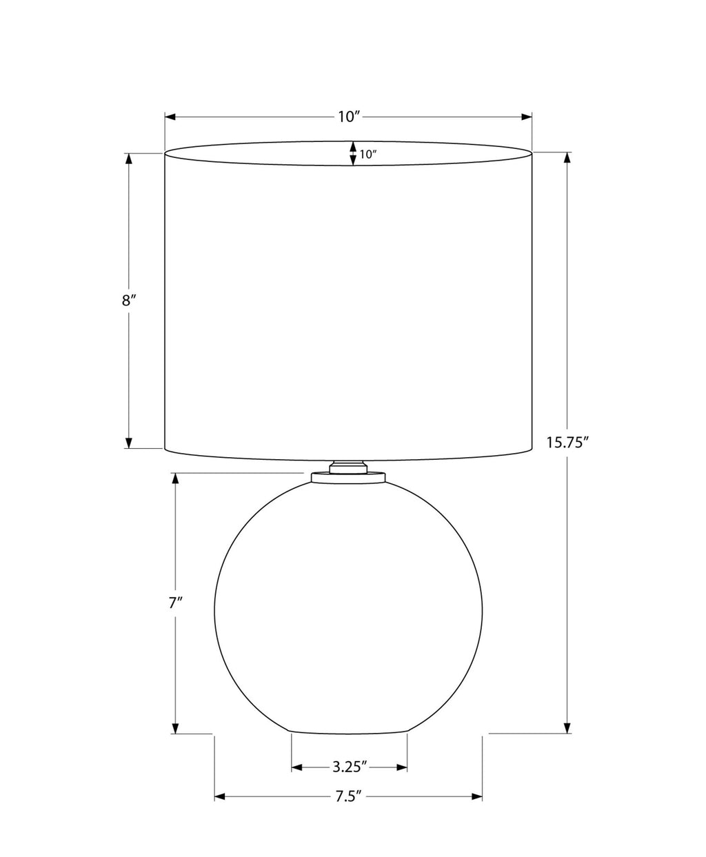 Contemporary Lighting, Table Lamp, Resin, Ceramic - Cream