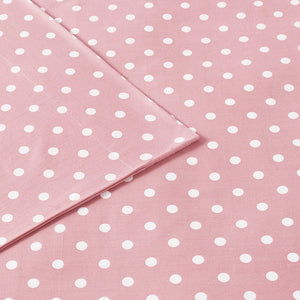 Polka Dot - Queen Sheet Set - Pink