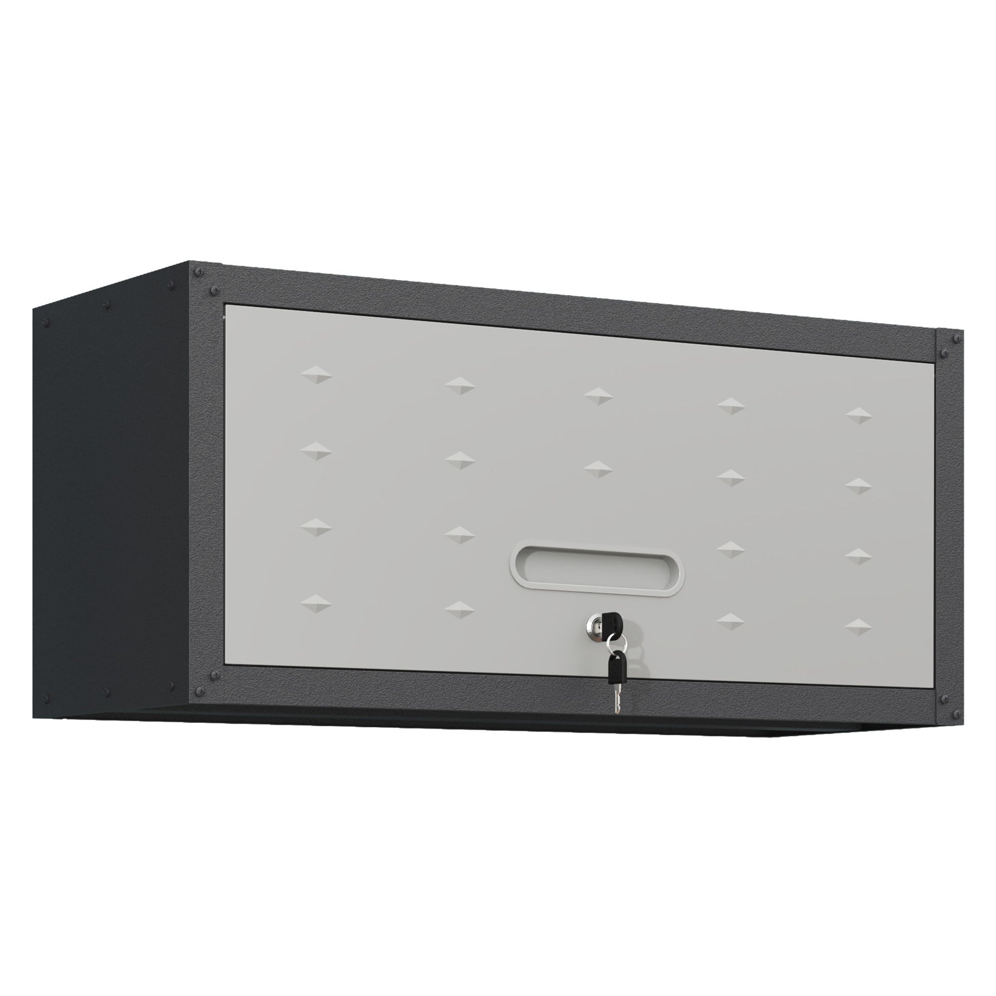 Heavy Duty Metal Wall Mounted Tool Storage Cabinet Steel Metal Garage Storage Cabinet - Black / Gray