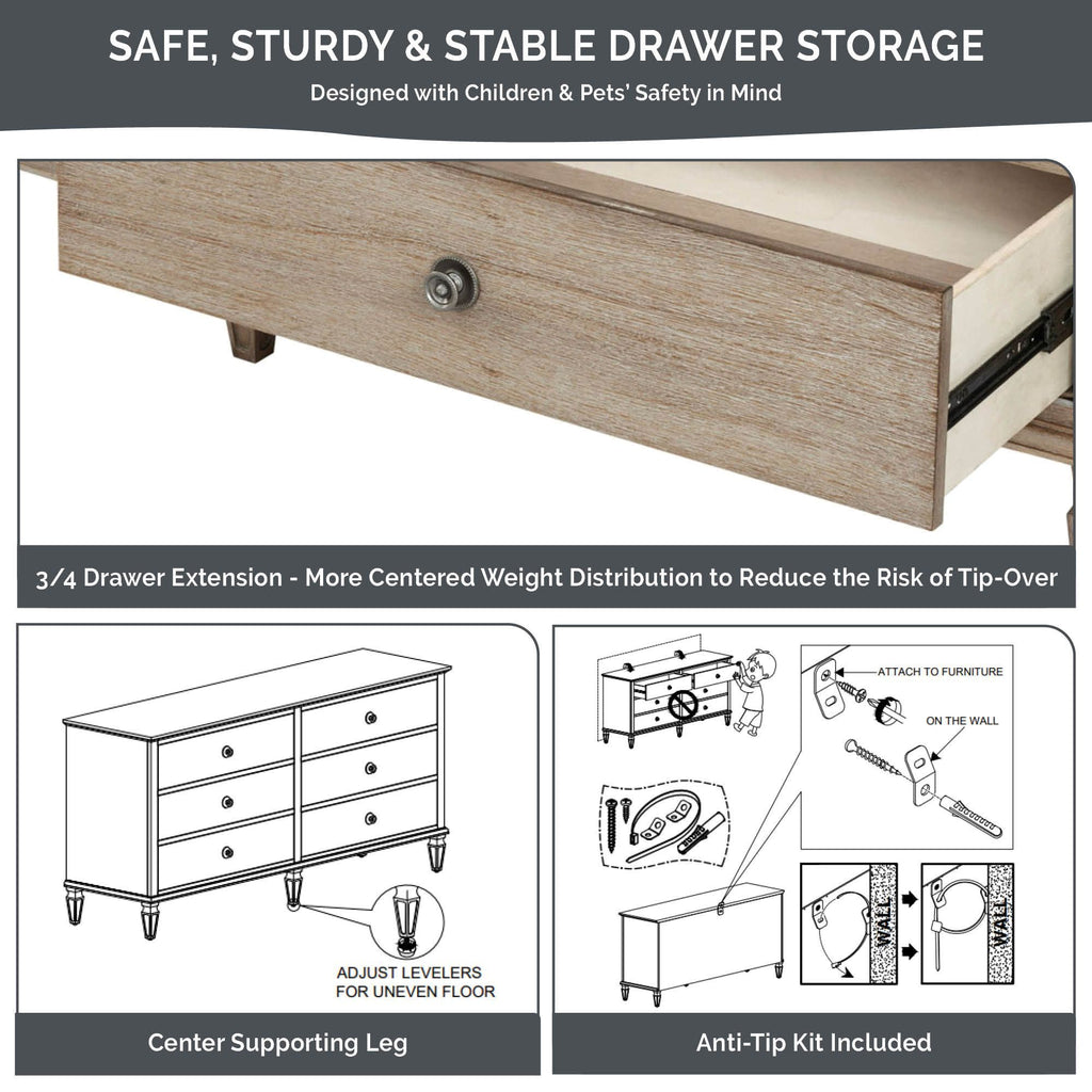 Victoria - 4-Drawer Dresse - Antique Cream