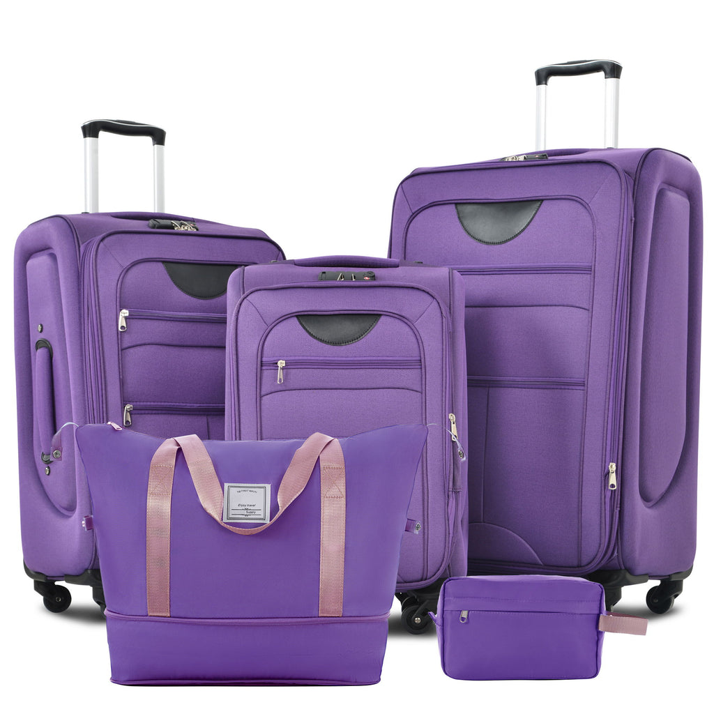 Softside Luggage Expandable Set With Duffel Bag Upright Spinner