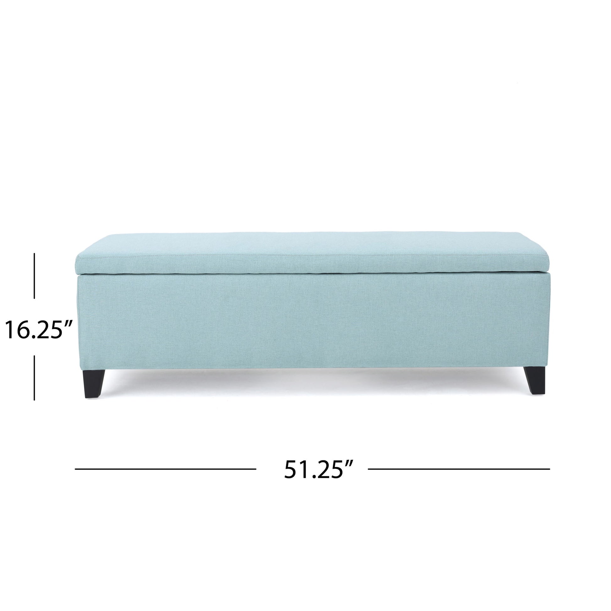 Contemporary Storage Ottoman Bench With Polyester Upholstery