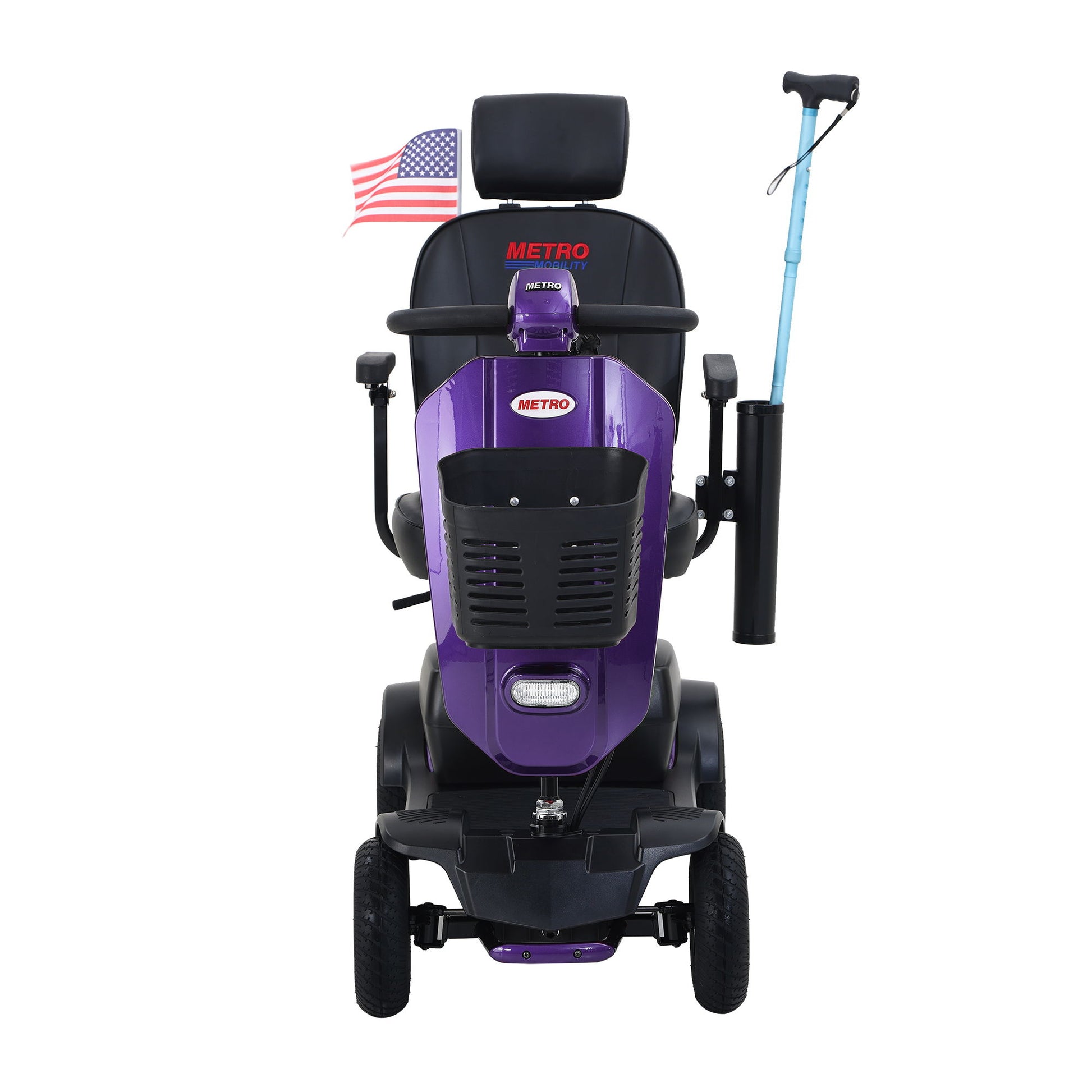 Max Plus - 4 Wheels Outdoor Compact Mobility Scooter With 2 Pieces X 20Ah Lead Acid Battery, 16 Miles, Cup Holders & USB Charger Port
