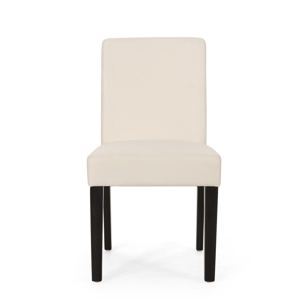 Contemporary Dining Chair With Upholstered Seating And Tapered Legs