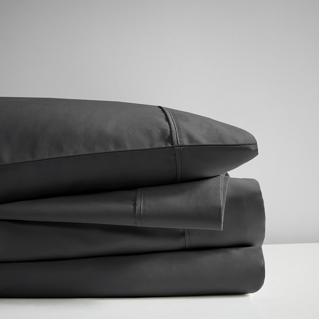 600 Thread Count - 4 Piece Full Cooling Blend Sheet Set - Black