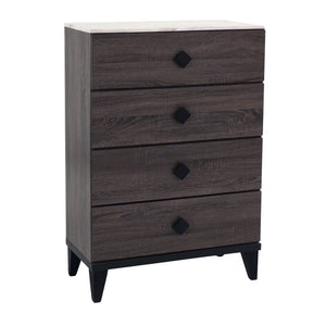 Bedroom Chest Of Drawers With 4 Drawer Storage - Gray / Gray