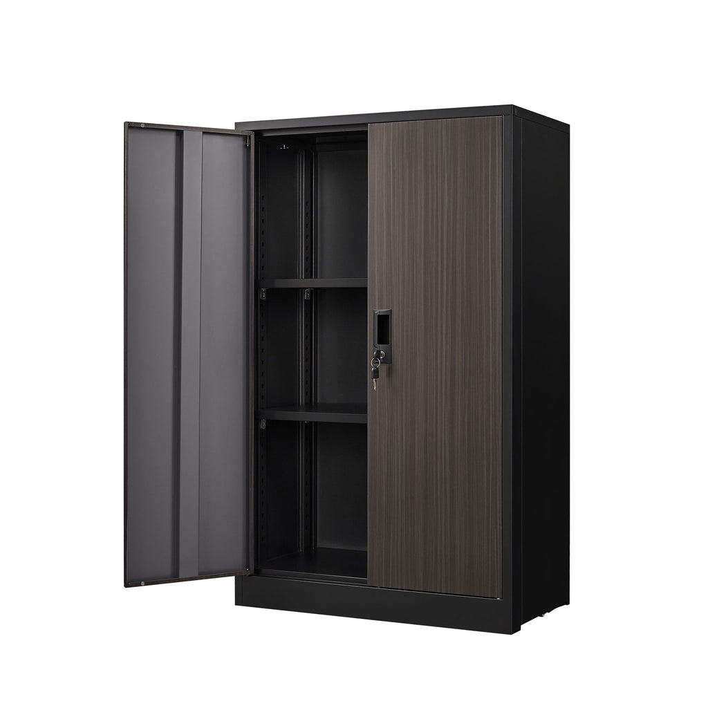 Metal Storage Cabinet With Locking Doors And Adjustable Shelf, Folding Filing Storage Cabinet, Folding Storage Locker Cabinet For Home Office, School, Garage
