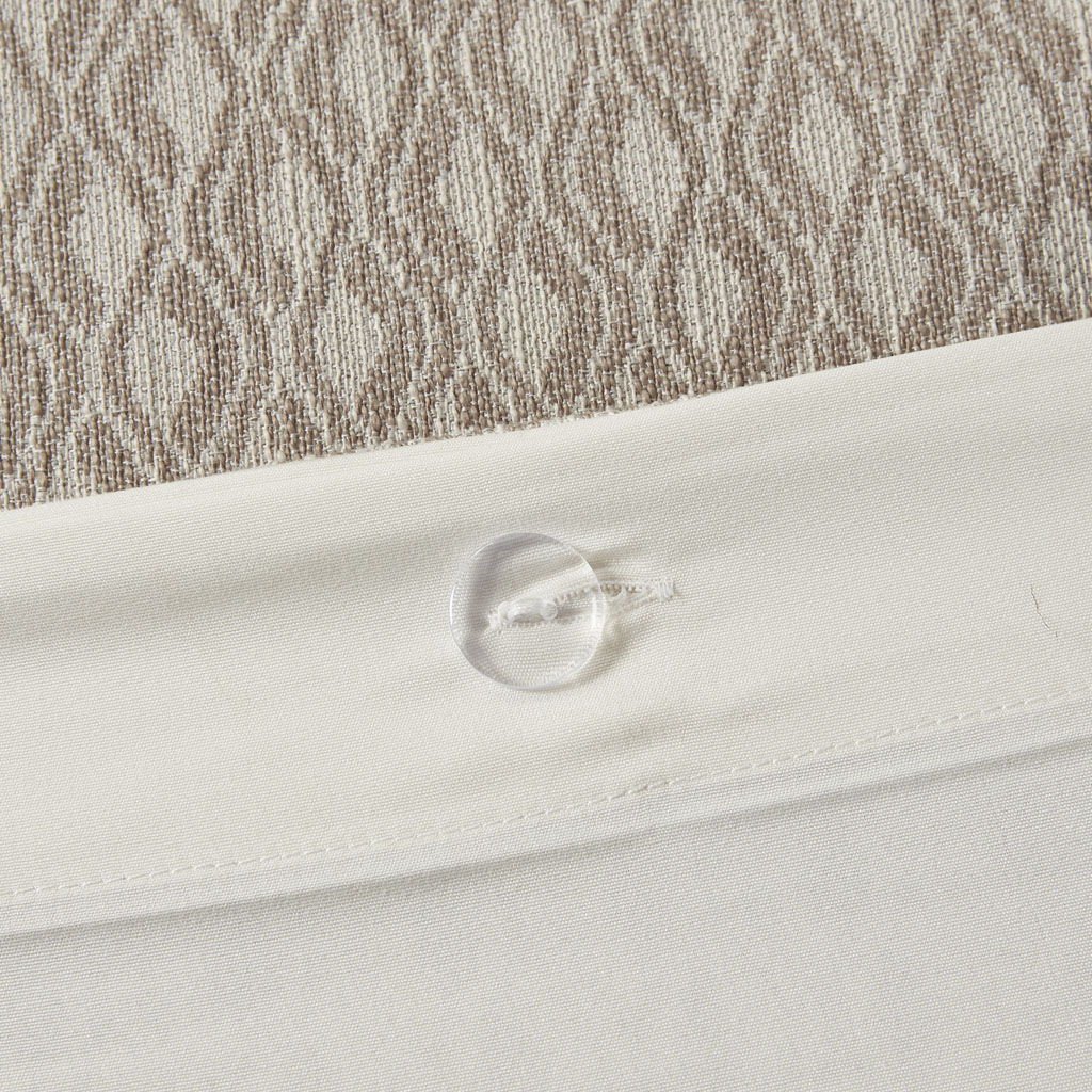 Grace - 9 Piece Geometric Comforter Set - Taupe