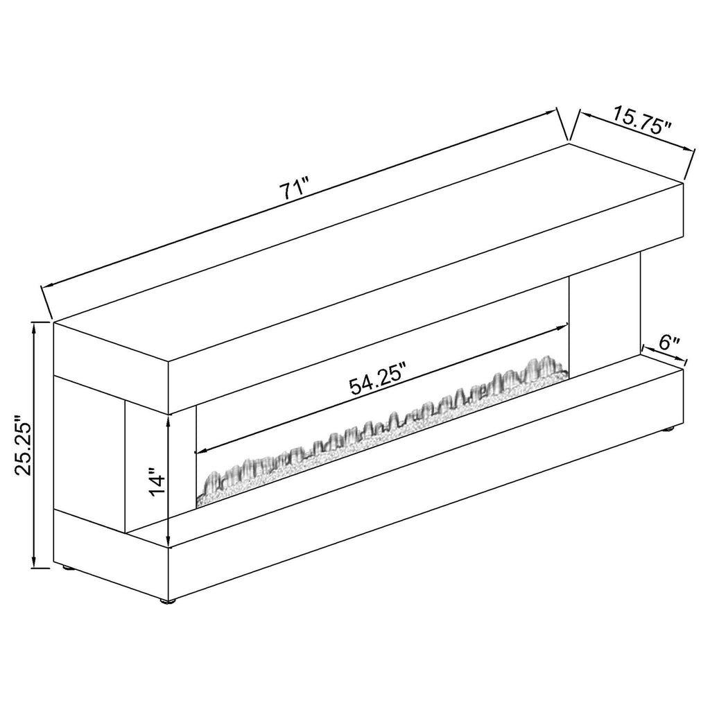 TV Stand Fireplace Console With Bluetooth Speaker