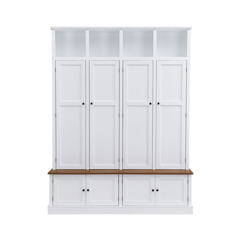 Hall Tree With Bench And Cabinet