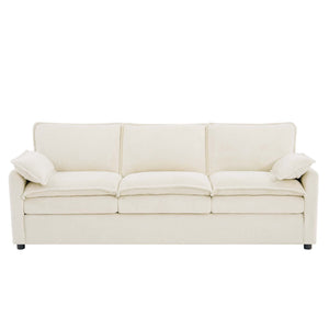 Modern 3 Seater Sofa With Side Storage Pockets For Living Room