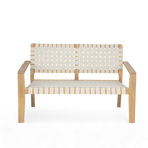 Woven Rope Outdoor Deep Seating Porch Loveseat For Garden