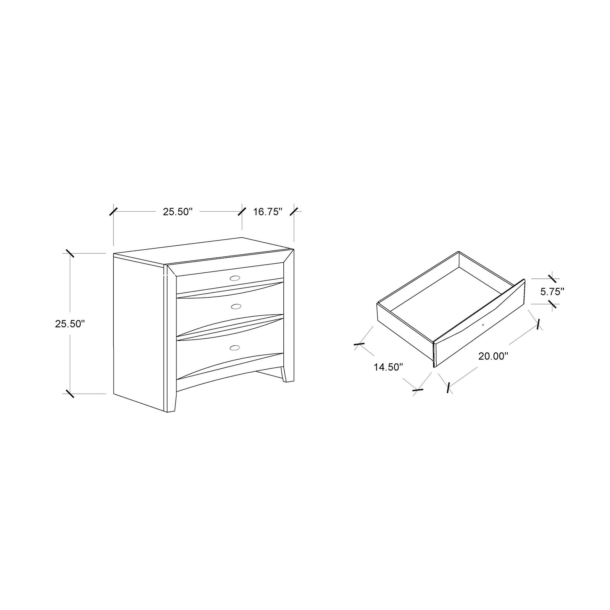 Lucille - Nightstand With Spacious Drawers