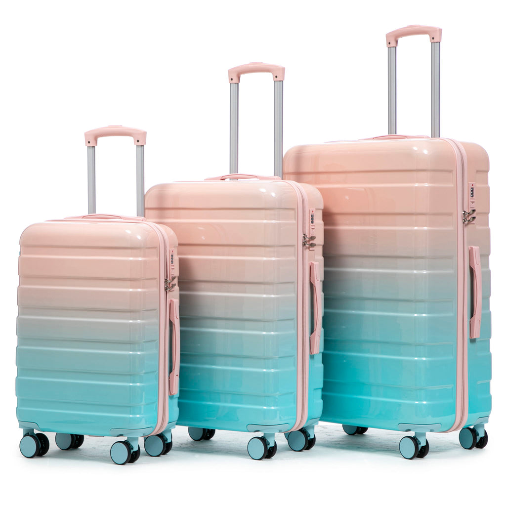 Luggage Set 20" /24" /28" With Combination Lock And Silent Wheels