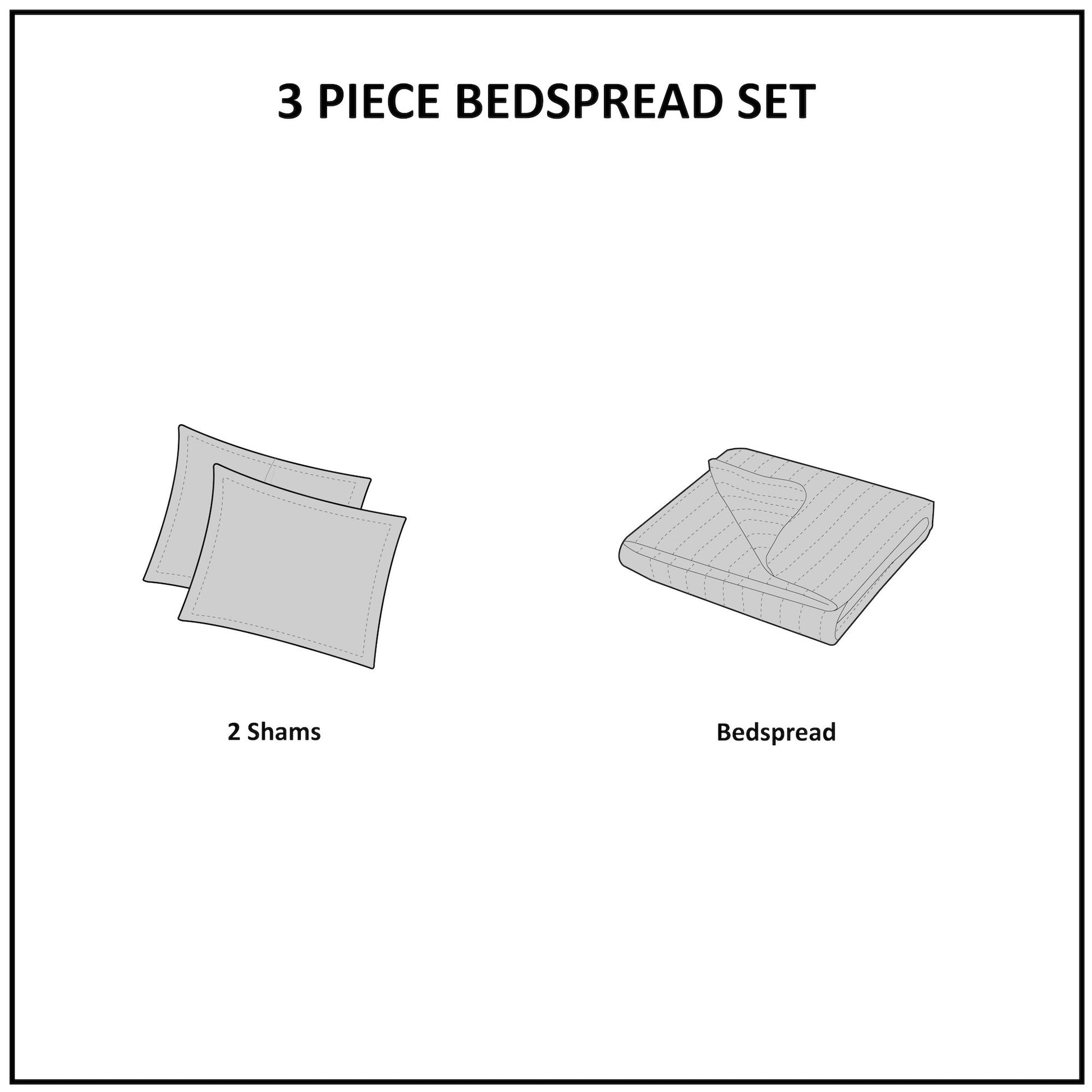 Oakley - 3 Piece Reversible Bedspread Set - Seafoam