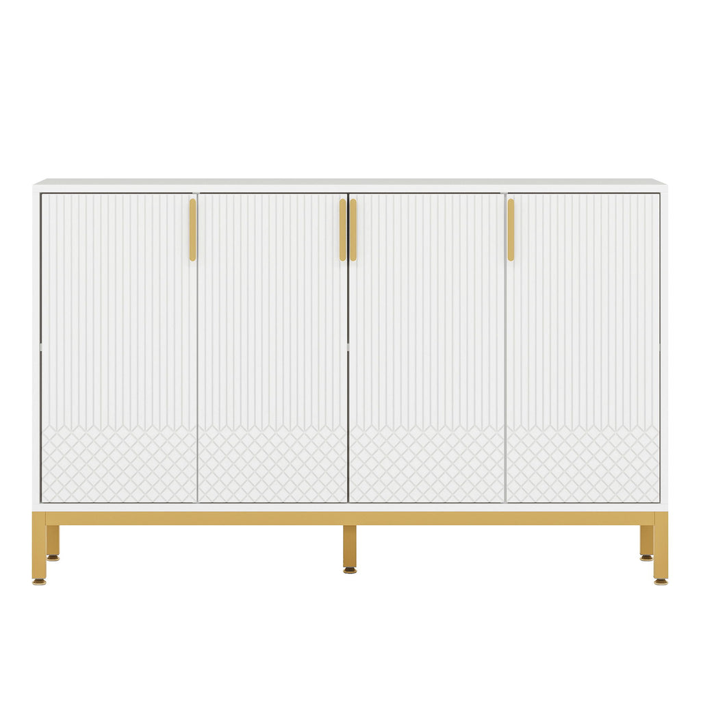 Buffet Sideboard Cabinet With Geometric Doors