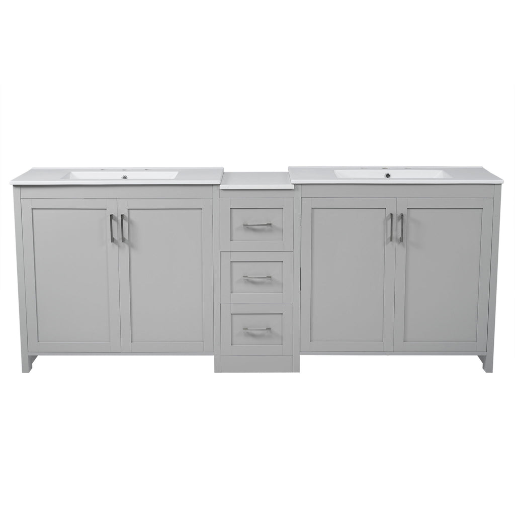 Double Sink Bathroom Vanity With Quartz Countertop