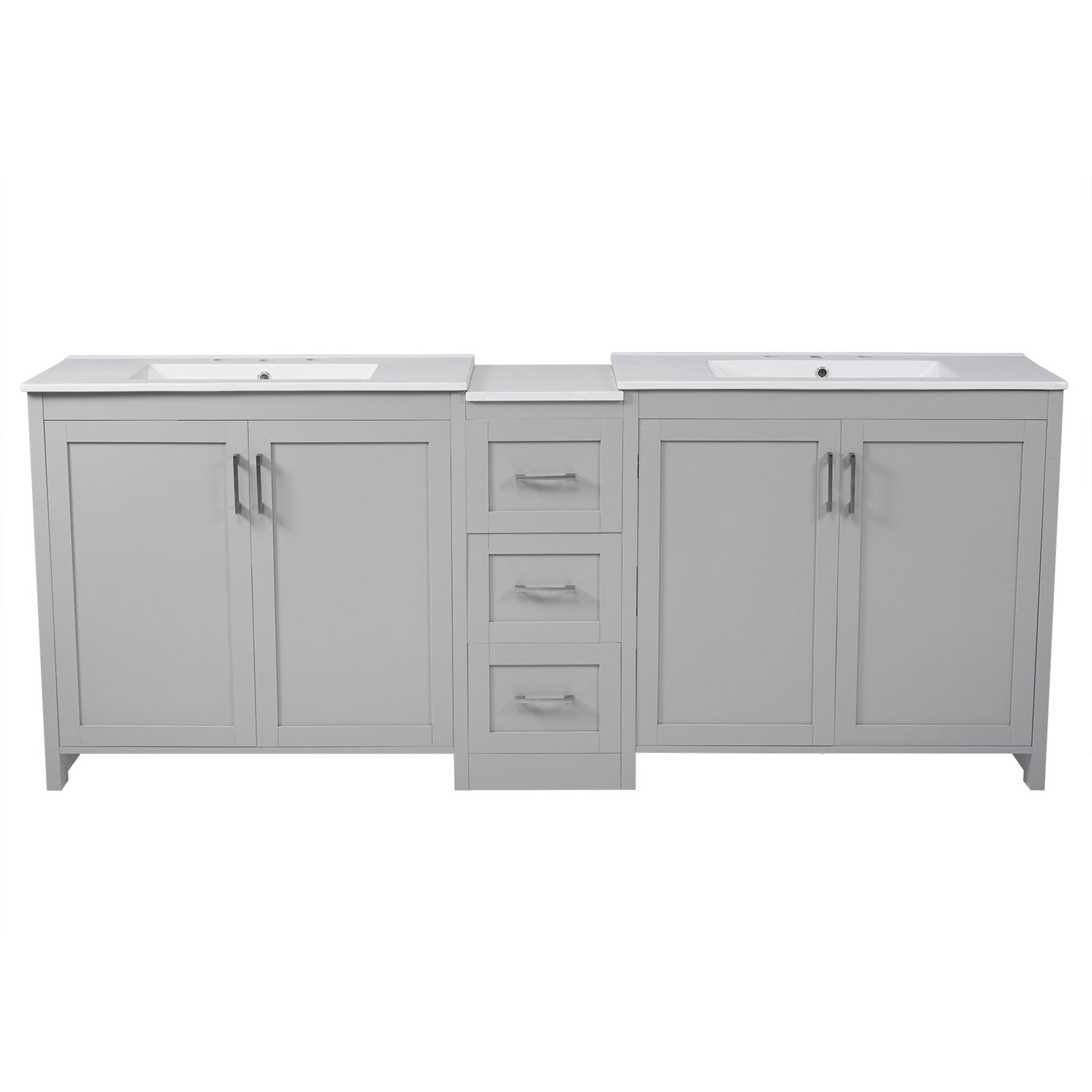 Double Sink Bathroom Vanity With Quartz Countertop
