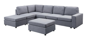 Marley - 7 Seat Reversible Modular Sectional Sofa With Ottoman