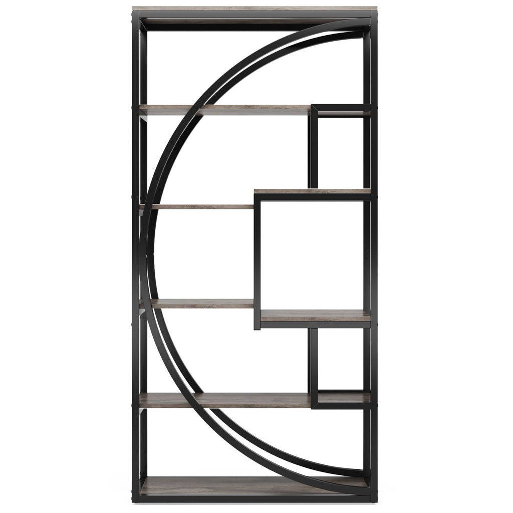 5 Tier Etagere Bookshelf With 8 Open Shelves Organizer For Living Room