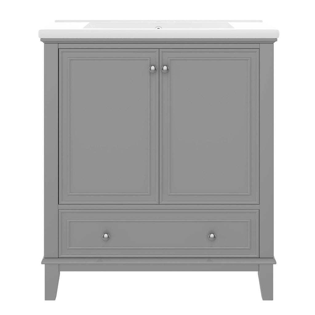 Modern Bathroom Vanity With Sink Combo, Doors And Drawer