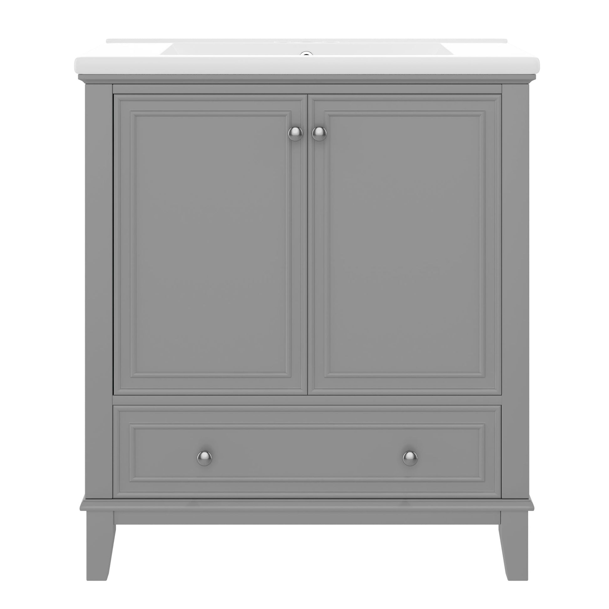 Modern Bathroom Vanity With Sink Combo, Doors And Drawer