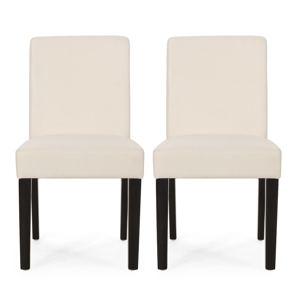 Contemporary Dining Chair With Upholstered Seating And Tapered Legs