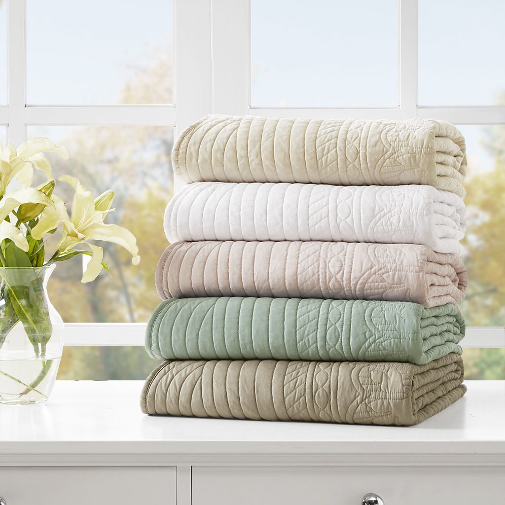 Tuscany - Oversized Quilted Throw - Cream