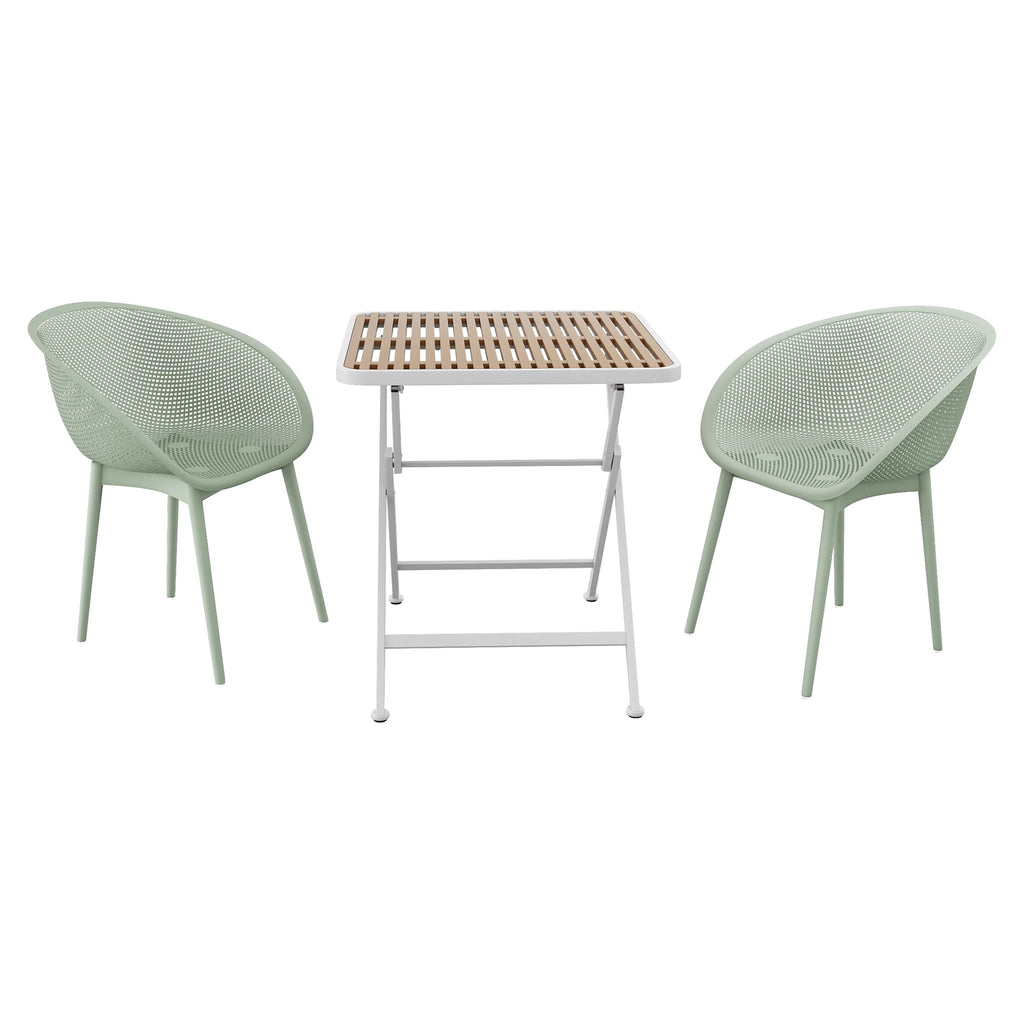 2 Pack Lounge Chair Set & Folding Square Table