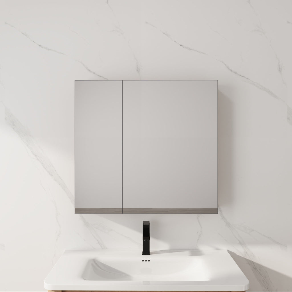 29.63" Wall Mounted Cabinet With Adjustable Shelves Storage Cabinet For Bathroom - Imitative Oak