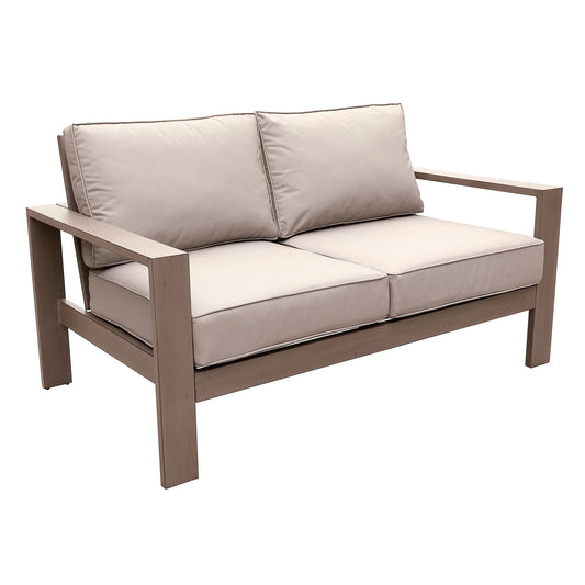 Loveseat, Wood Grained - Light Brown