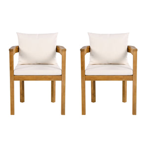 Abaco - Outdoor Acacia Wood Dining Chair (Set of 2) - Beige