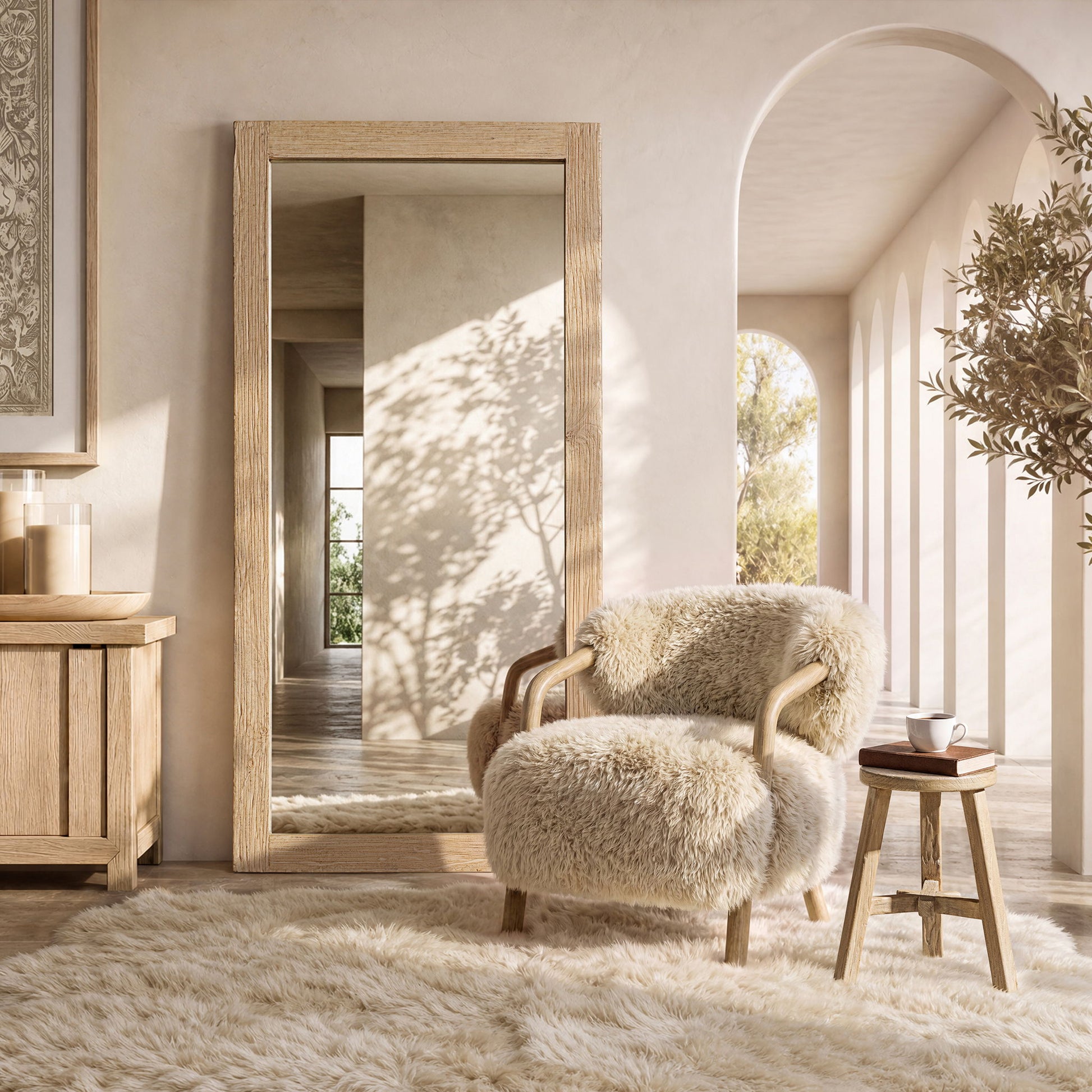 Langford - Full Length Mirror - Light Brown