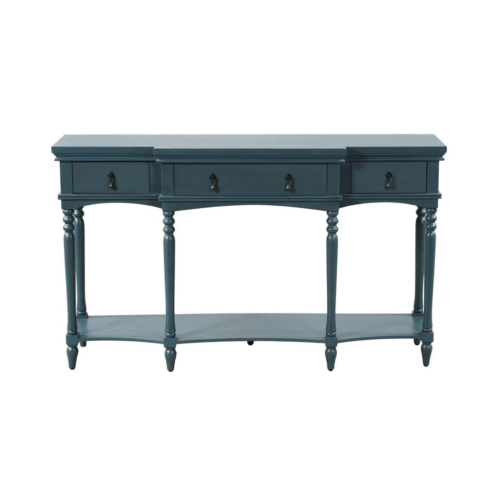 Retro Console Table With 3 Soft Close Drawers