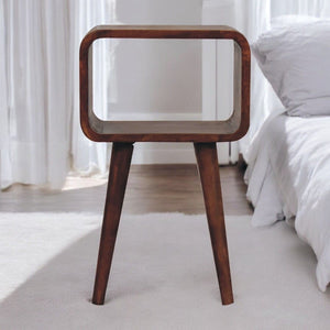 Mini Curved Open Nightstand - Caramel
