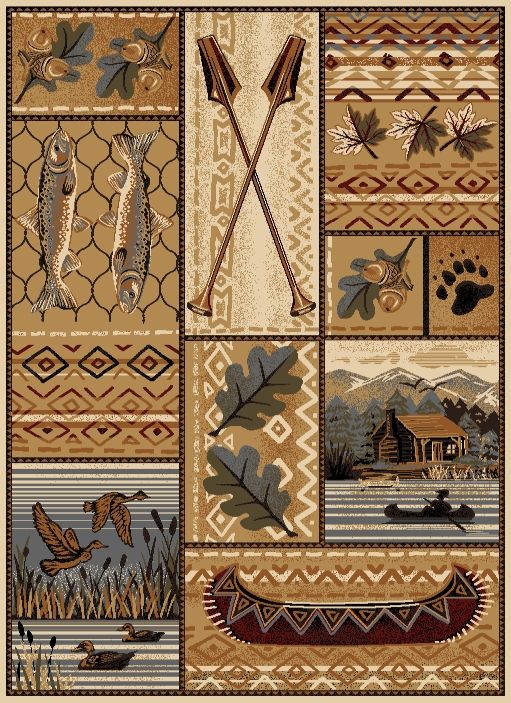 Woodland - GC_RST5001 Multi 5' x 7' Lodge Area Rug