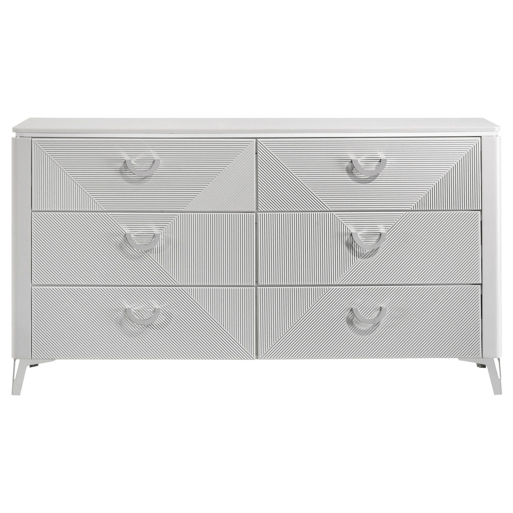 Buckley - 6 Drawer Dresser - Gloss White