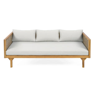 Claremont - 3 Seater Daybed With Rattan Arms - Teak