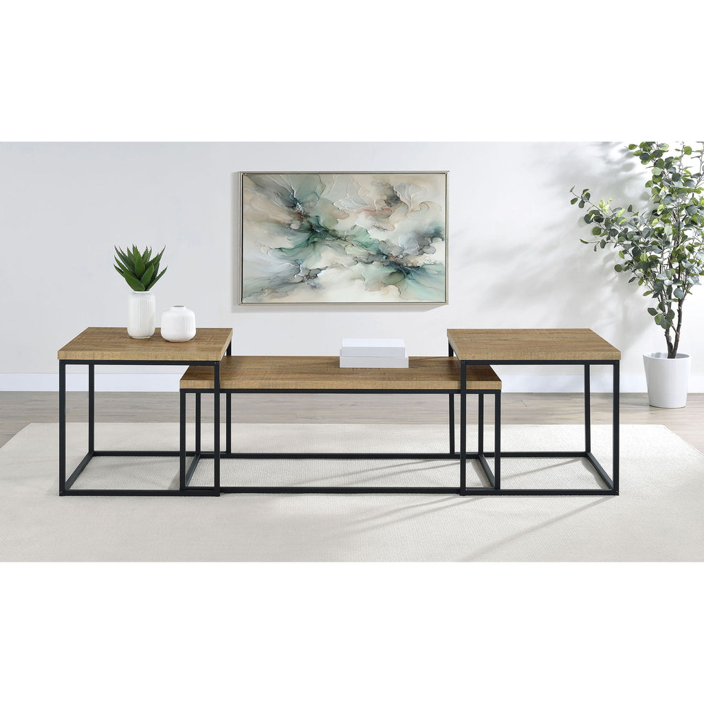 Rosey - 3 Piece Coffee Table Set - Mango Color