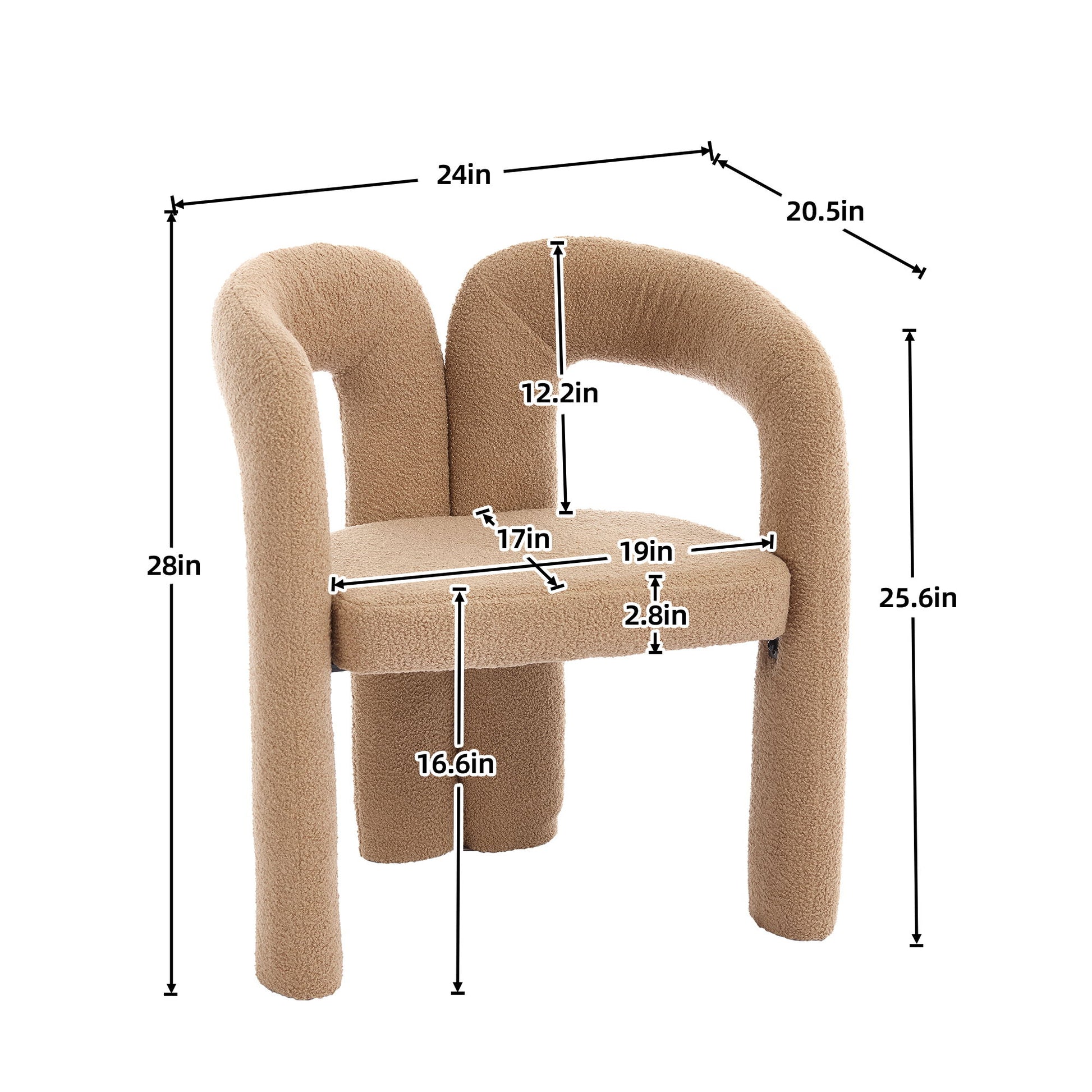 Coolmore Contemporary Designed Accent / Dining Chair With Armrests