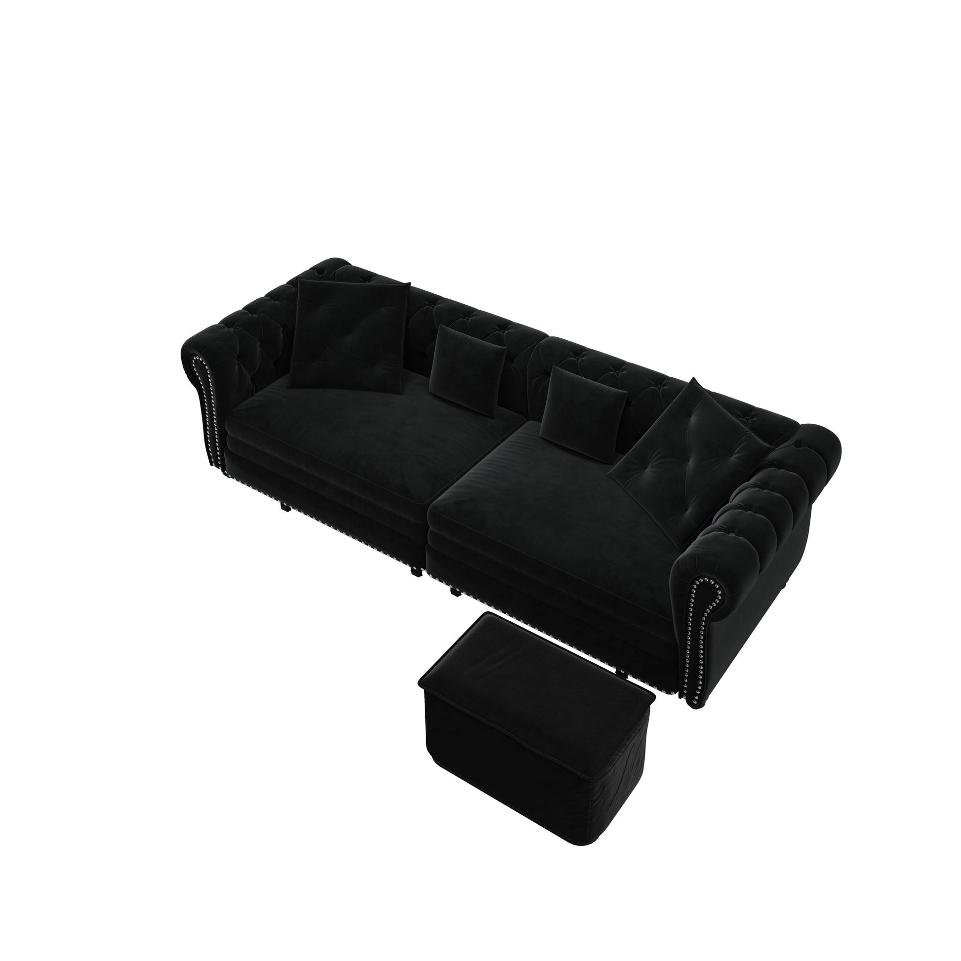 3 In 1 Pull Out Convertible Sleeper Sofa Bed, King Size, Chaise Lounge