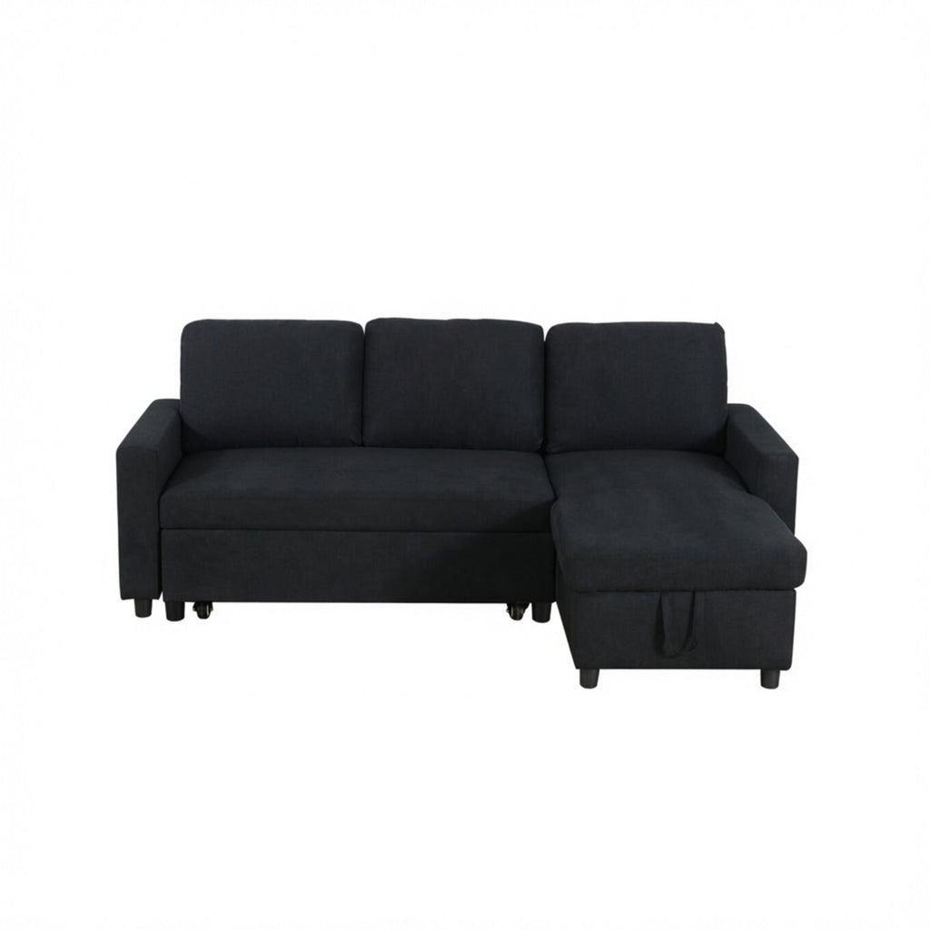 L - Shaped Convertible Sofa Bed With Storage Chaise