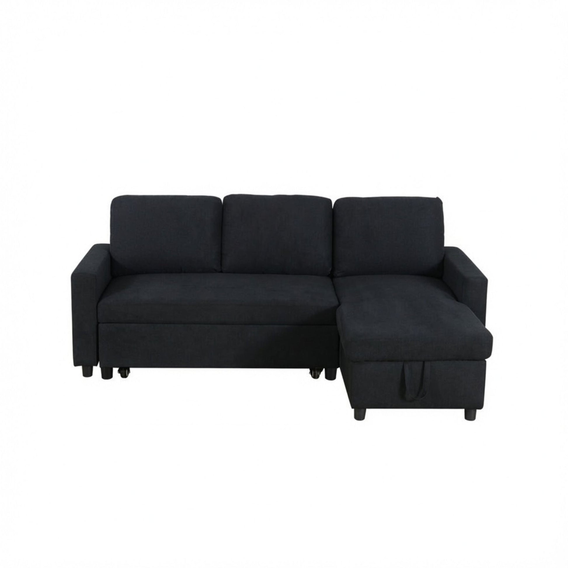 L - Shaped Convertible Sofa Bed With Storage Chaise