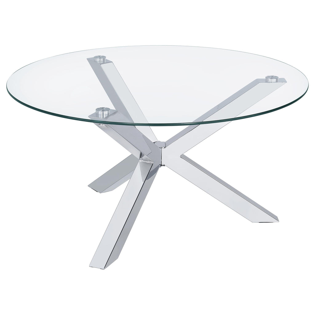 Round Top Coffee Table - Chrome